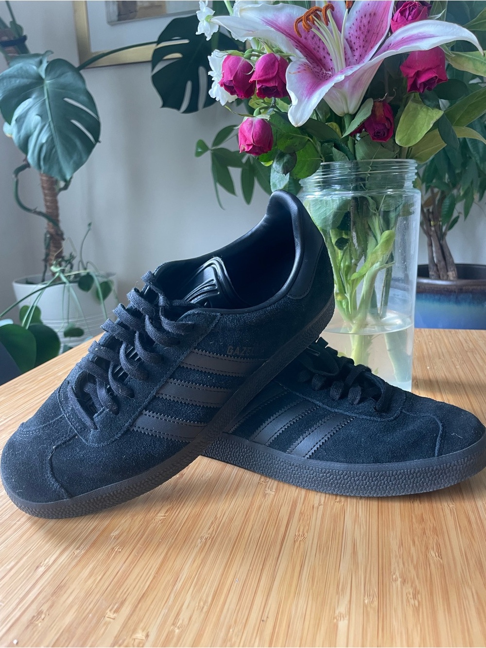 adidas Black Suede Gazelle Sneakers